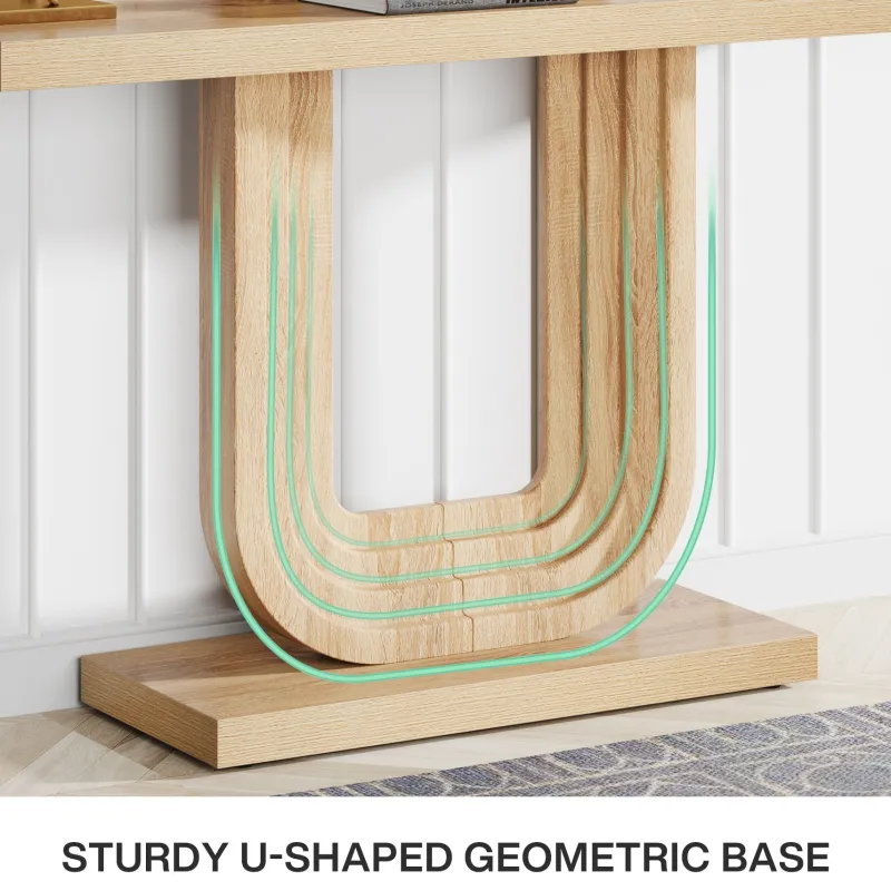 Tribesigns Console Tables|Console Tables*Farmhouse Console Table, 39" Wood Entryway Table with Geometric Base