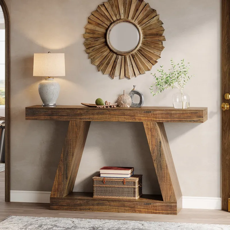 Tribesigns Console Tables|Console Tables*Farmhouse Console Table, 55" Sofa Table with Storage
