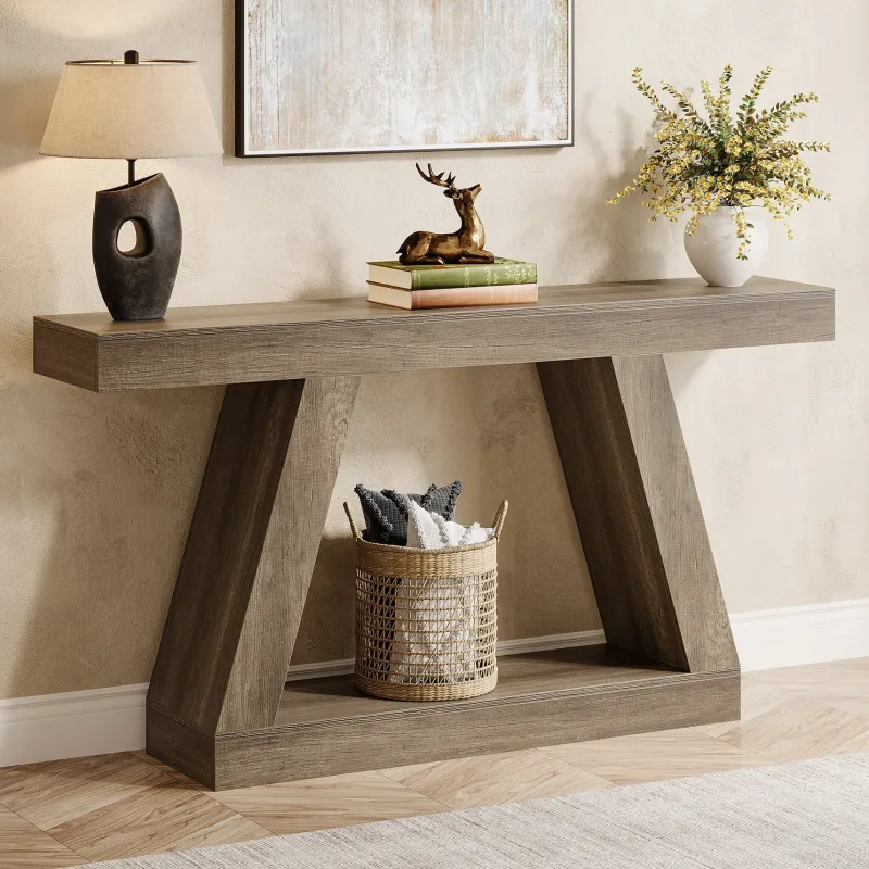 Tribesigns Console Tables|Console Tables*Farmhouse Console Table, 55" Sofa Table with Storage