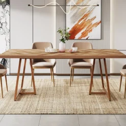 Tribesigns Dining Tables*Farmhouse Dining Table for 6 to 8, 70.9