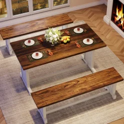 Tribesigns Dining Tables*Farmhouse Dining Table Set, 47