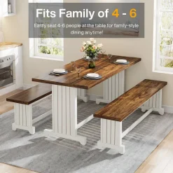 Tribesigns Dining Tables*Farmhouse Dining Table Set, 47