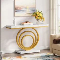 Tribesigns Console Tables|Console Tables*Faux Marble Console Table, 41