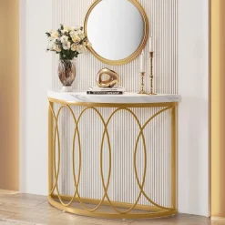 Tribesigns Console Tables|Console Tables*Faux Marble Console Table, 43