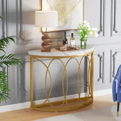 Tribesigns Console Tables|Console Tables*Faux Marble Console Table, 43