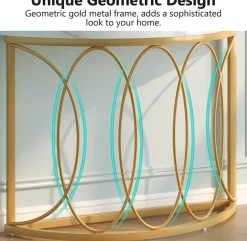 Tribesigns Console Tables|Console Tables*Faux Marble Console Table, 43