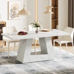 Tribesigns Dining Tables*Faux Marble Dining Table, 63
