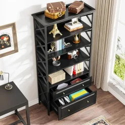Tribesigns File Cabinets|File Cabinets*File Cabinet, 2 Drawer Vertical Filling Cabinet with Storage Shelves