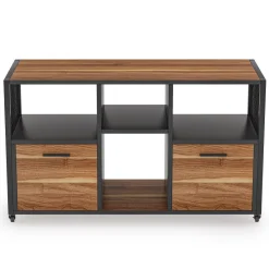 Tribesigns File Cabinets|File Cabinets*File Cabinet, 2 Drawer Wood Mobile Lateral Filing Cabinet