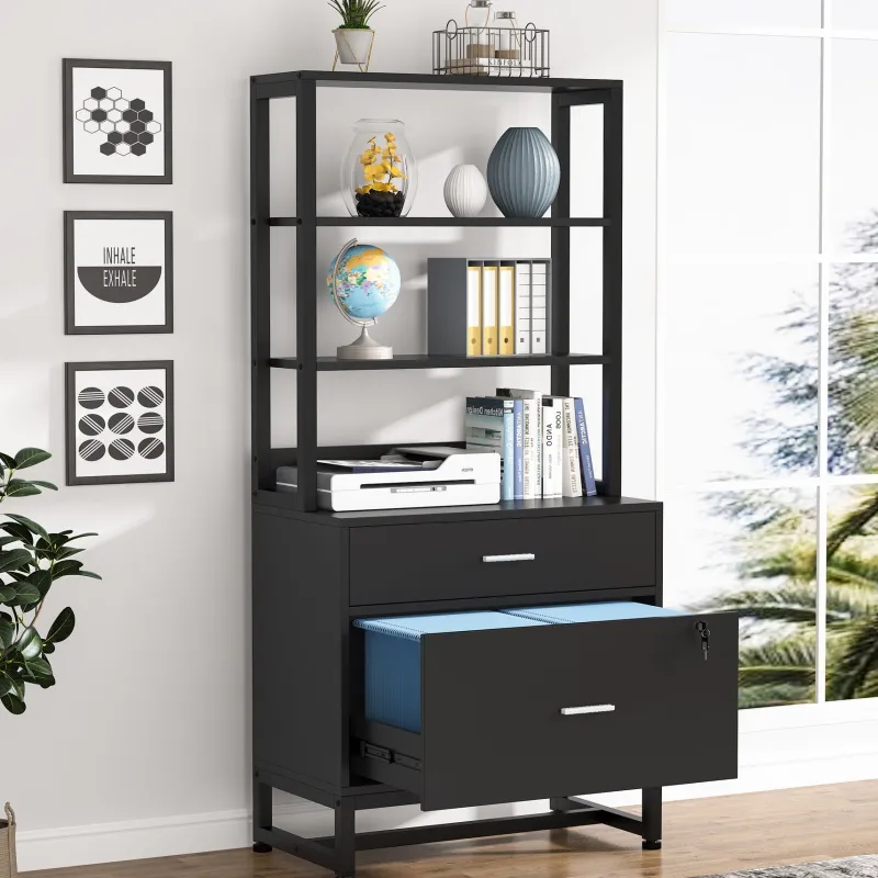 Tribesigns File Cabinets|File Cabinets*File Cabinet, 2 Drawers Letter Size Filing Cabinet Printer Stand