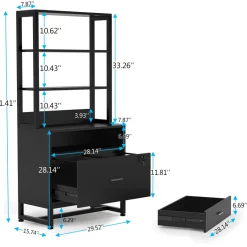 Tribesigns File Cabinets|File Cabinets*File Cabinet, 2 Drawers Letter Size Filing Cabinet Printer Stand