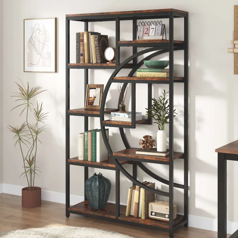 Tribesigns Bookcases & Bookshelves|Bookcases & Bookshelves*Freestanding Bookshelf, 68.9" Etagere Bookcase with 9 Open Shelves