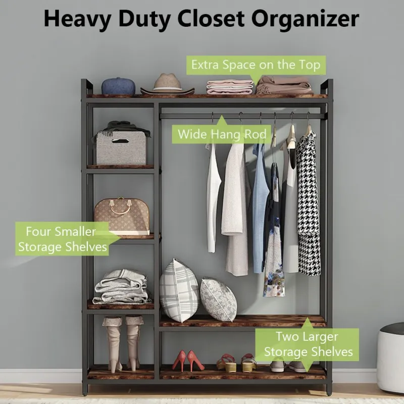 Tribesigns Closet Organizers|Clothes & Garment Racks*Freestanding Closet Organizer, Portable Garment Rack
