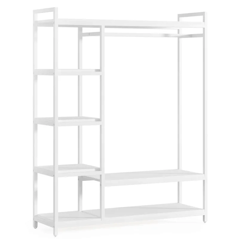 Tribesigns Closet Organizers|Clothes & Garment Racks*Freestanding Closet Organizer, Garment Rack with 6 Shelves