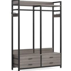Tribesigns Closet Organizers|Clothes & Garment Racks*Freestanding Closet Organizer, Garment Rack with Drawers & Shelves