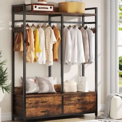 Tribesigns Closet Organizers|Clothes & Garment Racks*Freestanding Closet Organizer, Garment Rack with Drawers & Shelves