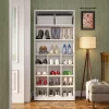Tribesigns Shoe Racks & Cabinets|Shoe Racks & Cabinets*Freestanding Shoe Cabinet, 24 Pair Shoe Rack with Side Hooks