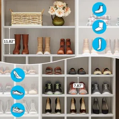 Tribesigns Shoe Racks & Cabinets|Shoe Racks & Cabinets*Freestanding Shoe Cabinet, 24 Pair Shoe Rack with Side Hooks