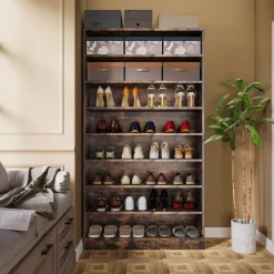 Tribesigns Shoe Racks & Cabinets|Shoe Racks & Cabinets*Freestanding Shoe Cabinet, 9 - Tier 40 - 45 Pairs Shoe Storage Rack