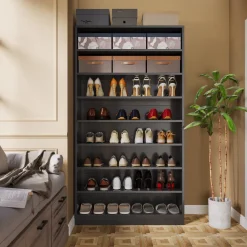 Tribesigns Shoe Racks & Cabinets|Shoe Racks & Cabinets*Freestanding Shoe Cabinet, 9 - Tier 40 - 45 Pairs Shoe Storage Rack