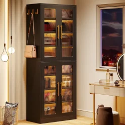Tribesigns Shoe Racks & Cabinets|Shoe Racks & Cabinets*Freestanding Shoe Cabinet with Acrylic Doors and LED Lights