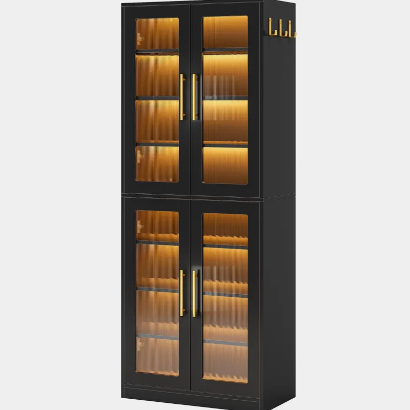 Tribesigns Shoe Racks & Cabinets|Shoe Racks & Cabinets*Freestanding Shoe Cabinet with Acrylic Doors and LED Lights
