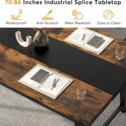 Tribesigns Desks*6FT Conference Table, 70.8” Executive Desk Office Computer Meeting Table