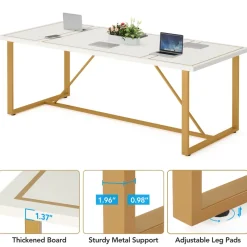 Tribesigns Desks*6FT Conference Table, 70.9’’ Modern Large Executive Computer Desk