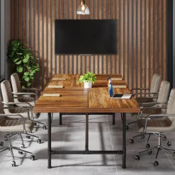 Tribesigns Desks*6FT Conference Table, 70.8