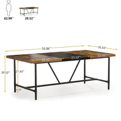 Tribesigns Desks*6FT Conference Table, 70.8 x 35.4 inch Meeting Table Computer Desk