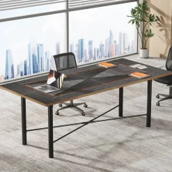 Tribesigns Desks*6FT Conference Table, Modern Meeting Table Training Boardroom Table