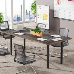 Tribesigns Desks*6FT Conference Table, Modern Meeting Table Training Boardroom Table