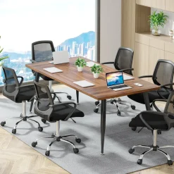 Tribesigns Desks*6FT Conference Table, Rectangular Meeting Room Table Seminar Desk