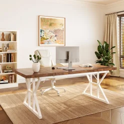 Tribesigns Desks*6FT Conference Table, Rectangle Meeting Room Table Executive Desk