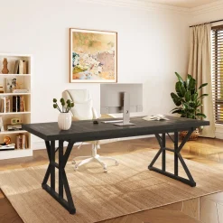 Tribesigns Desks*6FT Conference Table, Rectangle Meeting Room Table Executive Desk