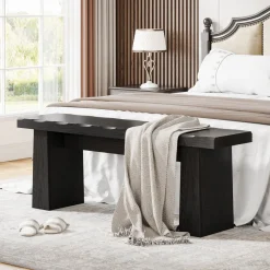 Tribesigns Benches*Full-frontal shot of 's Entryway Bench, Wooden Dining Table Bench End of Bed Bench.