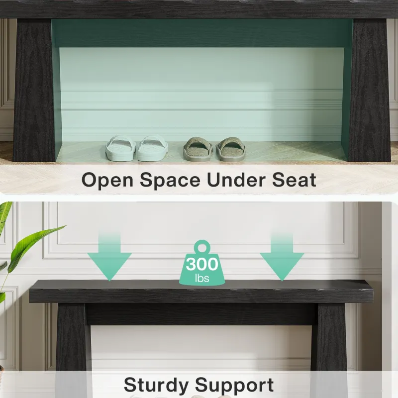 Tribesigns Benches*Full-frontal shot of 's Entryway Bench, Wooden Dining Table Bench End of Bed Bench.
