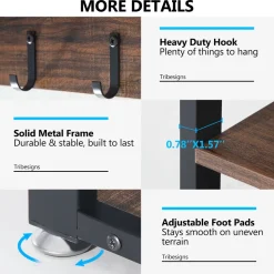 Tribesigns Shoe Racks & Cabinets|Shoe Racks & Cabinets*Hallway view of 's 5 IN 1 Coat Rack Shoe Bench Set, Hall Tree with Wall Mounted Shelf.