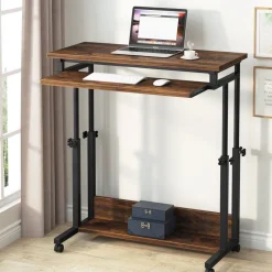 Tribesigns Desks*Height Adjustable Desk, Rolling Standing Desk Portable Desk
