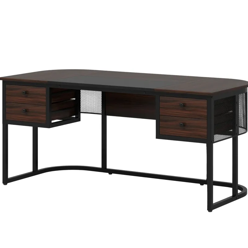 Tribesigns Desks*63-Inch Computer Desk Executive Desk with 4 Drawers