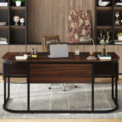 Tribesigns Desks*63-Inch Computer Desk Executive Desk with 4 Drawers