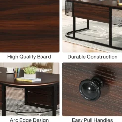 Tribesigns Desks*63-Inch Computer Desk Executive Desk with 4 Drawers
