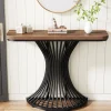 Tribesigns Console Tables|Console Tables*39-Inch Console Table, Accent Sofa Table with Geometric Metal Base