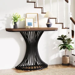 Tribesigns Console Tables|Console Tables*39-Inch Console Table, Accent Sofa Table with Geometric Metal Base
