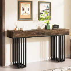 Tribesigns Console Tables|Console Tables*55-inch Console Table, Modern Entryway Table with Metal Legs
