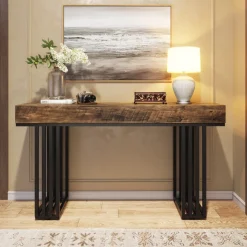 Tribesigns Console Tables|Console Tables*55-inch Console Table, Modern Entryway Table with Metal Legs
