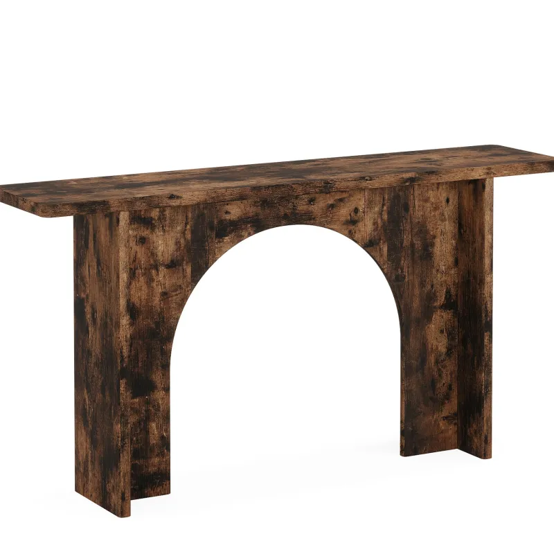 Tribesigns Console Tables|Console Tables*63-Inch Console Table, Wood Farmhouse Entryway Table with Arch Brace