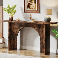 Tribesigns Console Tables|Console Tables*63-Inch Console Table, Wood Farmhouse Entryway Table with Arch Brace