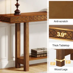 Tribesigns Console Tables|Console Tables*70.9-Inch Console Table, Wood 2-Tier Sofa Table Long Entryway Accent Table