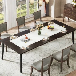 Tribesigns Dining Tables*79-Inch Dining Table for 8-10 People, Modern Kitchen Dinner Table